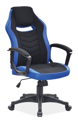 Кресло поворотное CAMARO черное/голубое 43-OBRCAMAROCN фото