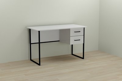 Компьютерный стол Ferrum-decor Дакота 75x100x60 черный ДСП Белое 16мм 48-DAK001 фото