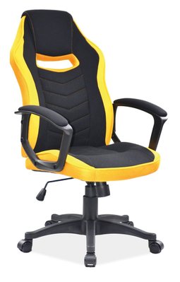 Крісло поворотне CAMARO чорне / жовте 43-OBRCAMAROCZO фото