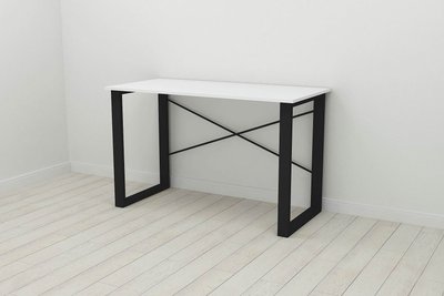 Письменный стол Ferrum-decor Драйв 750x1200x600 Черный металл ДСП Белый 16 мм (DRA022) 48-DRA022 фото