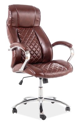 Кресло поворотное Q-557 коричневая экокожа 43-OBRQ557BR фото