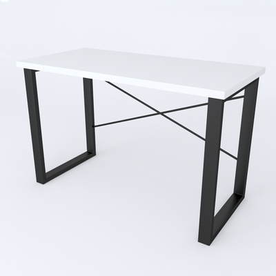 Письмовий стіл Ferrum-decor Драйв 750x1000x600 Чорний метал ДСП Білий 32 мм (DRA127) 48-DRA127 фото