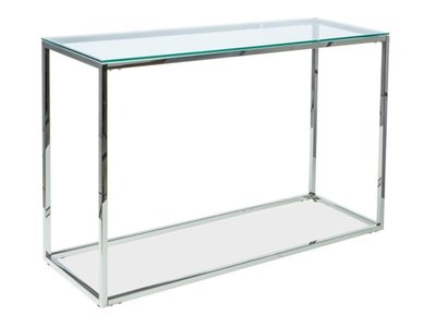 Консоль HILTON C прозрачное стекло/серебро 120X40 43-HILTONCS фото