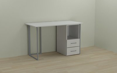 Комп'ютерний стіл Ferrum-decor Отто 75x140x70 сірий ДСП Біле 16мм 48-OTT171 фото