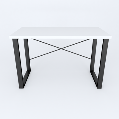 Письмовий стіл Ferrum-decor Драйв 750x1000x700 Чорний метал ДСП Білий 32 мм (DRA190) 48-DRA190 фото