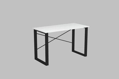 Письмовий стіл Ferrum-decor Драйв 750x1000x700 Чорний метал ДСП Білий 16 мм (DRA064) 48-DRA064 фото