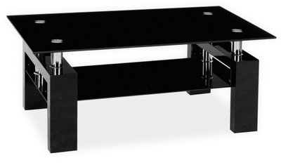Журнальний столик LISA II чорний/чорний лак 110x60x55 43-LISA2CLH фото