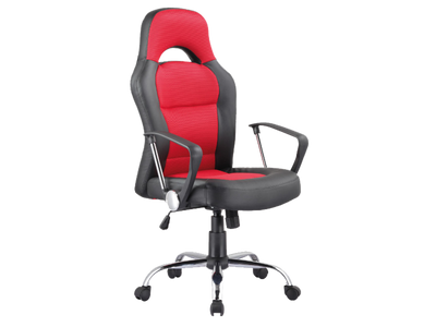 Крісло поворотне Q-033 чорне/червоне 43-OBRQ033C фото