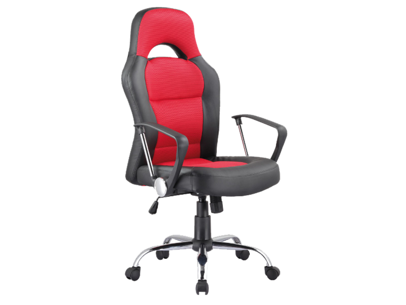 Кресло поворотное Q-033 черное/красное 43-OBRQ033C фото
