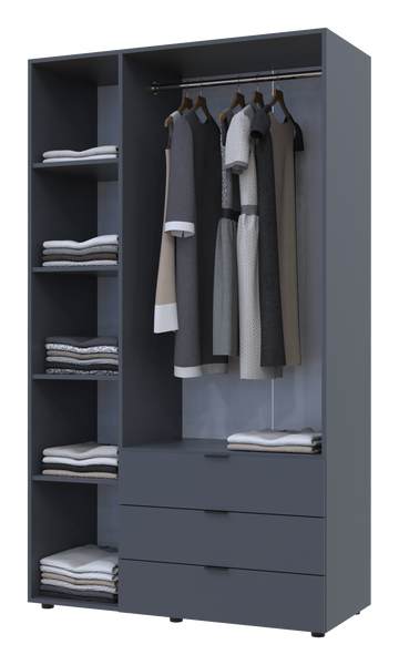 Шкаф для одежды Гелар Doros Графит 3 ДСП 6038001403-03-1818 фото