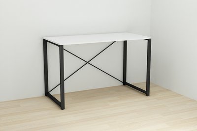 Письмовий стіл Ferrum-decor Серії Конект 75x120x600 чорний ДСП Біле 16мм 48-XK00163 фото