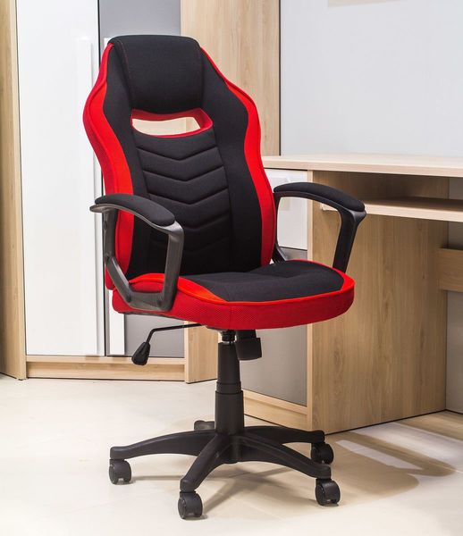 Кресло поворотное CAMARO черное/красное 43-OBRCAMAROCCZ фото