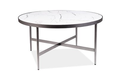 Журнальный столик DOLORES B белый (эффект мрамора) / серый д.80 43-DOLORESBBSZ фото
