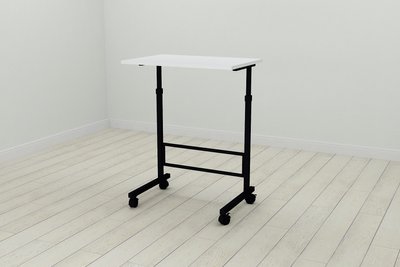 Стол приставной Ferrum-decor Амиго 62x60x40 металл Черный ДСП Белое 16мм (AMI0001) 48-AMI0001 фото